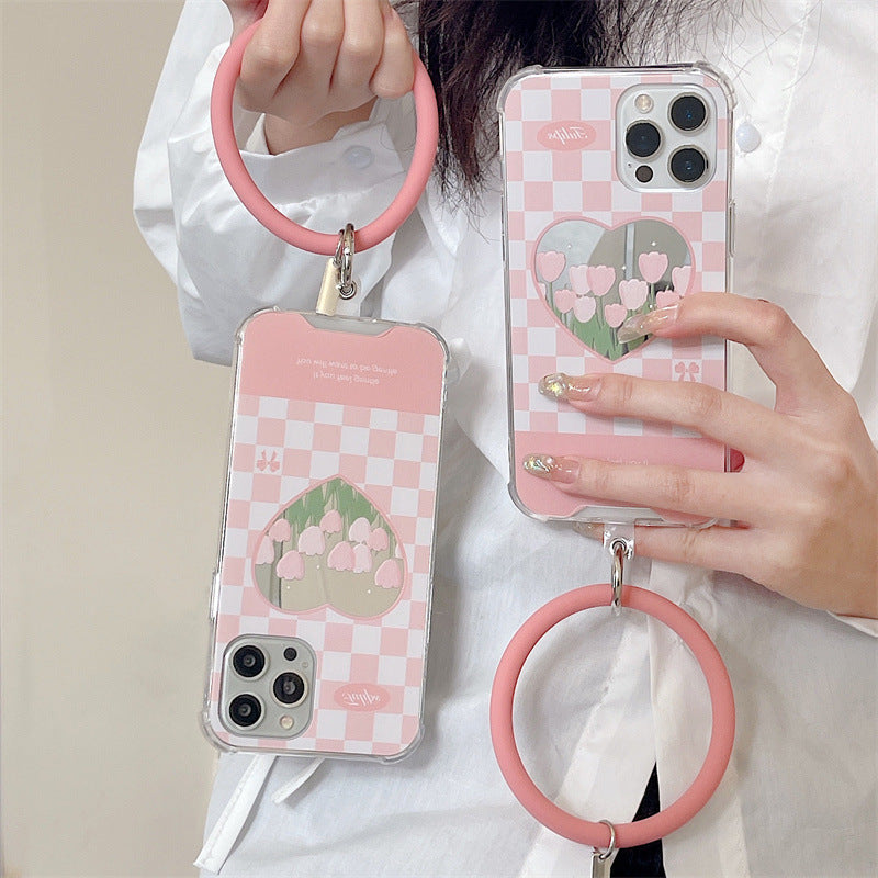 Mirror Flower Bracelet Phone Case, , women clothing, mirror-flower-bracelet-phone-case, floral, fairypeony