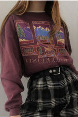 Whitefish Montana Sweatshirt, , women clothing, whitefish-montana-sweatshirt, L, M, purple, S, vintage, fairypeony
