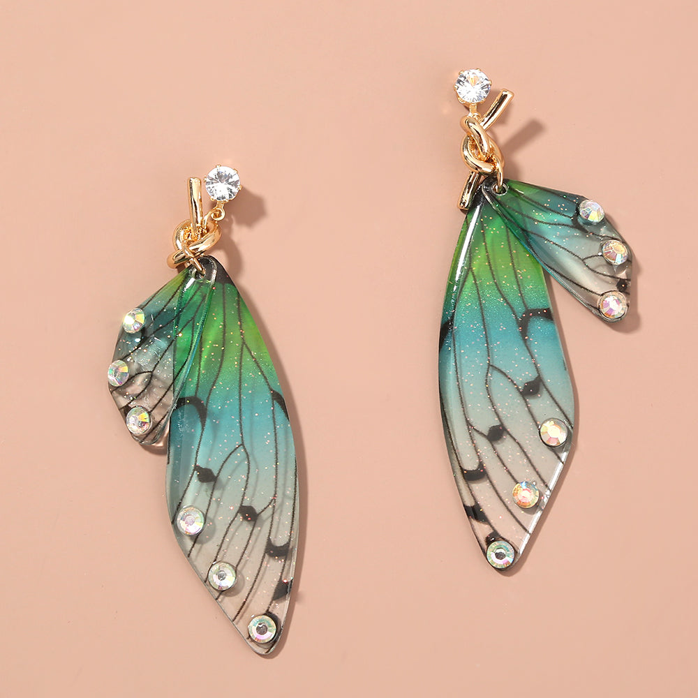 Resin Butterfly Wing Earrings, , women clothing, resin-butterfly-wing-earrings, , fairypeony