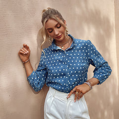 Stand-Up Collar European Casual Shirts, , women clothing, stand-up-collar-european-casual-shirts, , fairypeony