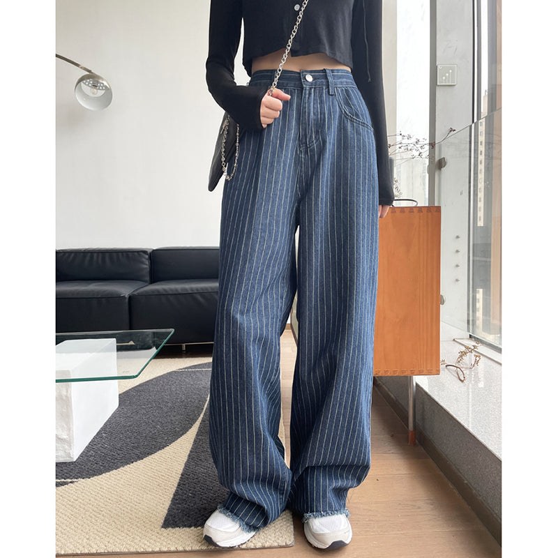 Vintage 90s Striped Jeans - fairypeony