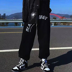 Black Energy Street Sweatpants, , women clothing, black-energy-street-sweatpants, black, grey, fairypeony