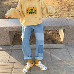 Sunflower Field Vintage Sweatshirt, , women clothing, sunflower-vintage-sweatshirt, advice, field, sunflower, sweatshirt, yellow, fairypeony
