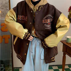 Vintage Badge Embroidered Varsity Jacket, , women clothing, vintage-badge-embroidered-varsity-jacket, , fairypeony