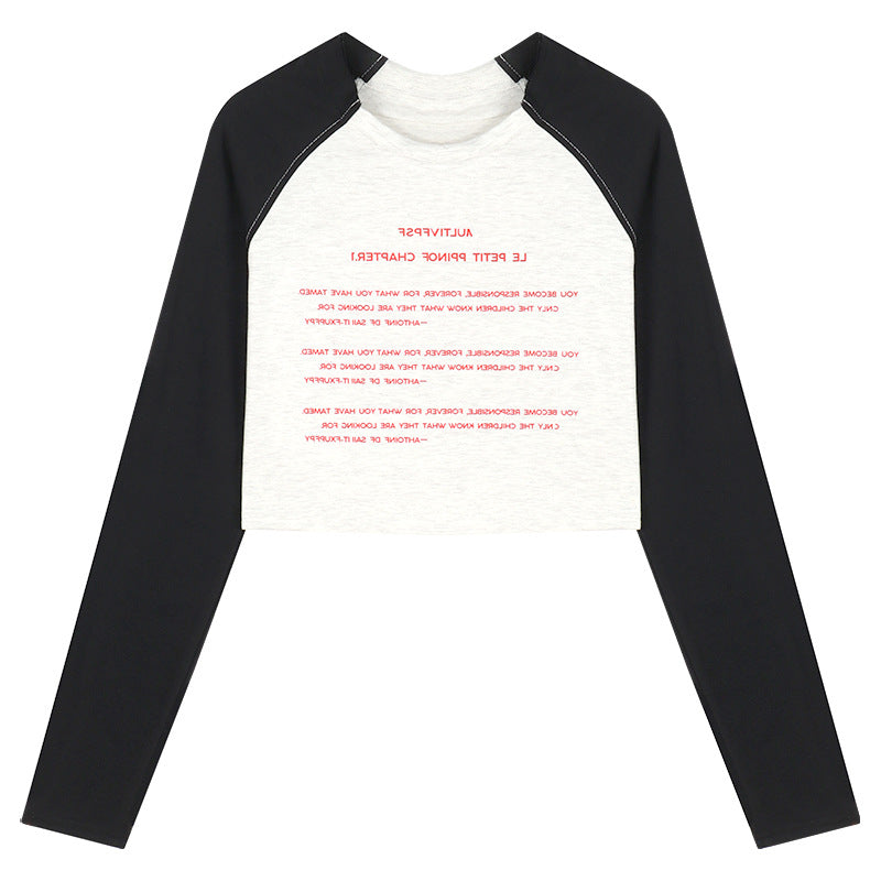Vintage Raglan Sleeve Crop Top - fairypeony