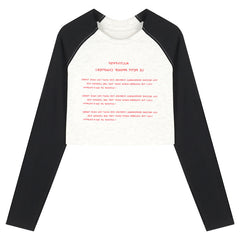 Vintage Raglan Sleeve Crop Top - fairypeony
