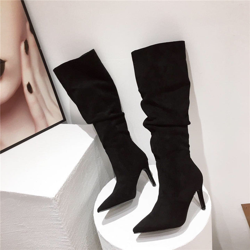 Pointed over the knee high heels, , women clothing, pointed-over-the-knee-high-heels, , fairypeony