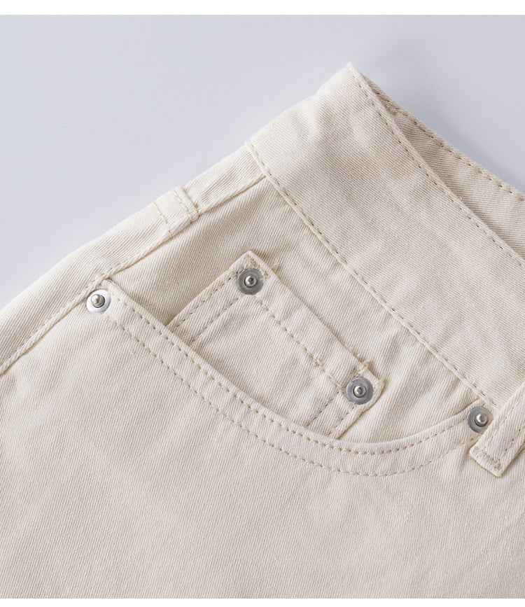 Casual Mopping Khaki Straight-leg Pants, , women clothing, casual-mopping-khaki-straight-leg-pants, khaki, fairypeony