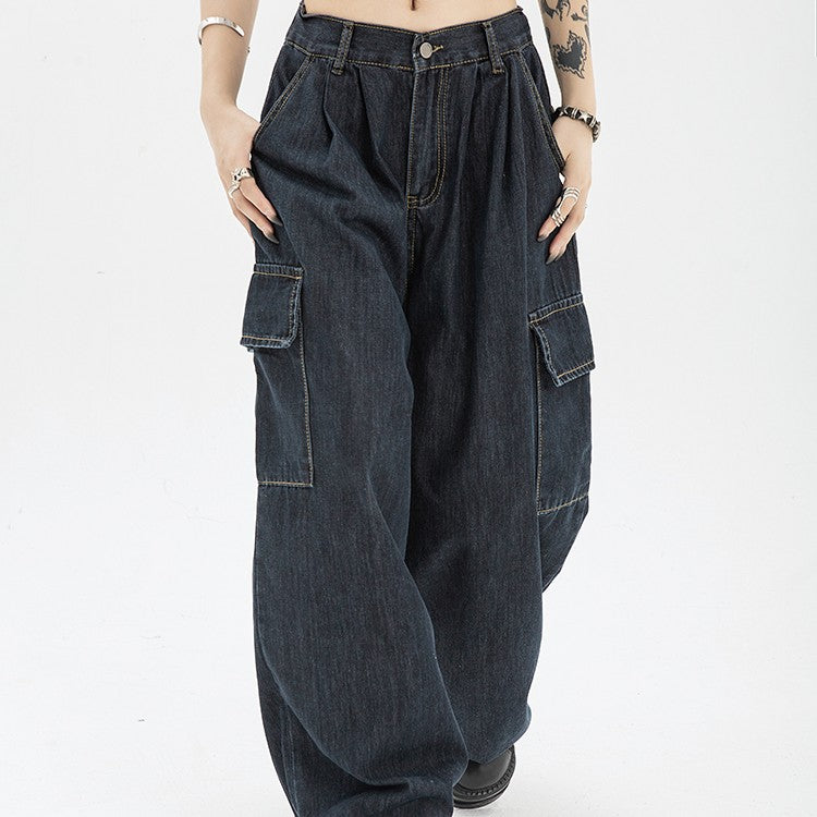 Vintage Punk Baggy Cargo Jeans - fairypeony
