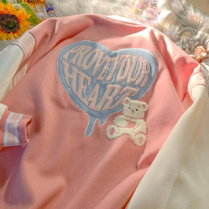 Prove Your Heart Varsity Jacket, , women clothing, prove-your-heart-varsity-jacket, , fairypeony
