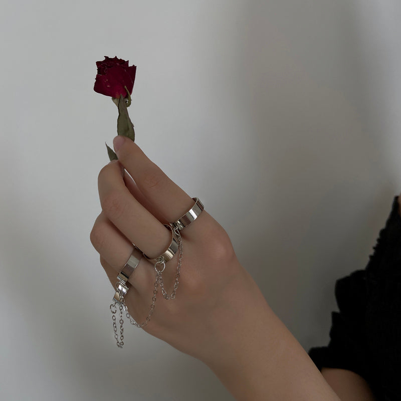Four Fingers Alloy Rings, , women clothing, four-fingers-alloy-rings, , fairypeony