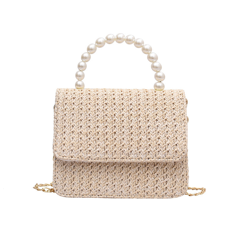 Straw Pearl Cross Body Bag, , women clothing, straw-pearl-cross-body-bag, , fairypeony