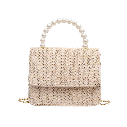 Straw Pearl Cross Body Bag, , women clothing, straw-pearl-cross-body-bag, , fairypeony