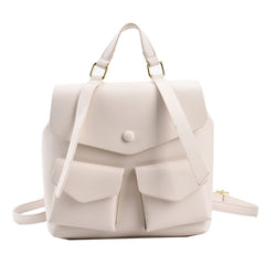 Large-capacity PU Multi-pocket Backpack, , women clothing, large-capacity-pu-multi-pocket-backpack, , fairypeony