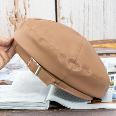 Pu Leather Square Buckle Hat, , women clothing, pu-leather-square-buckle-hat, , fairypeony