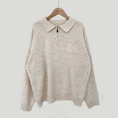 Pocket Crop Knit Sweater - fairypeony