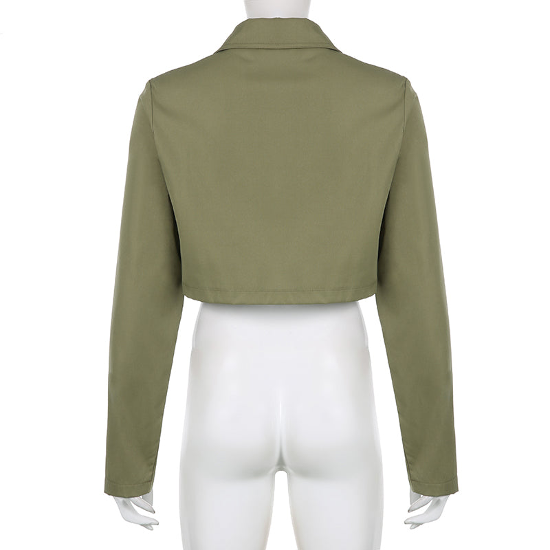 Army Green Cargo Cropped Jacket, , women clothing, army-green-cargo-cropped-jacket, , fairypeony