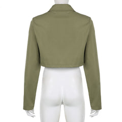 Army Green Cargo Cropped Jacket, , women clothing, army-green-cargo-cropped-jacket, , fairypeony