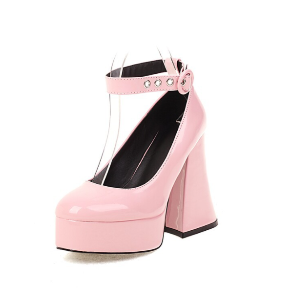 Buckle Chunky Heel Sandals, , women clothing, buckle-chunky-heel-sandals, , fairypeony