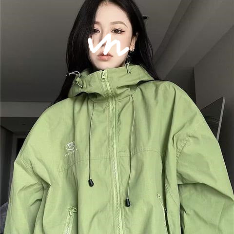 Oversize Waterproof Hooded Jacket - fairypeony