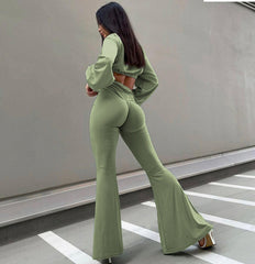 Casual High Waist Green Pants, , women clothing, casual-high-waist-green-pants, , fairypeony