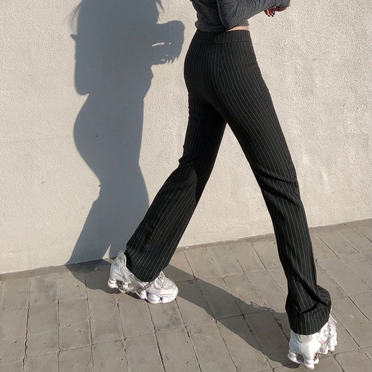 Striped Straight Leg Pants, , women clothing, striped-straight-leg-pants, , fairypeony