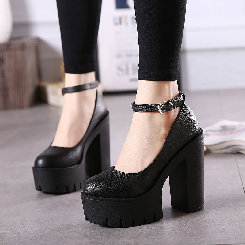 Thick-Heeled High Shoes, , women clothing, thick-heeled-high-shoes, , fairypeony