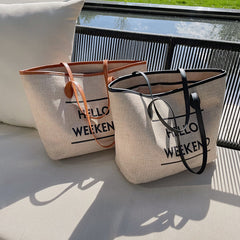 Canvas Fashion Printed Letters Large Capacity Shoulder Bag, , women clothing, canvas-fashion-printed-letters-large-capacity-shoulder-bag, , fairypeony