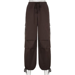 Drawstring Y2K Baggy Parachute Pants, , women clothing, drawstring-y2k-baggy-parachute-pants, , fairypeony