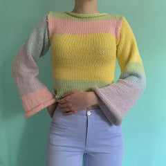 Indie Knitted Sweater, , women clothing, indie-knitted-sweater, L, M, S, XL, fairypeony
