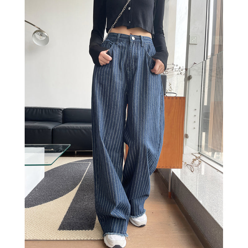 Vintage 90s Striped Jeans - fairypeony