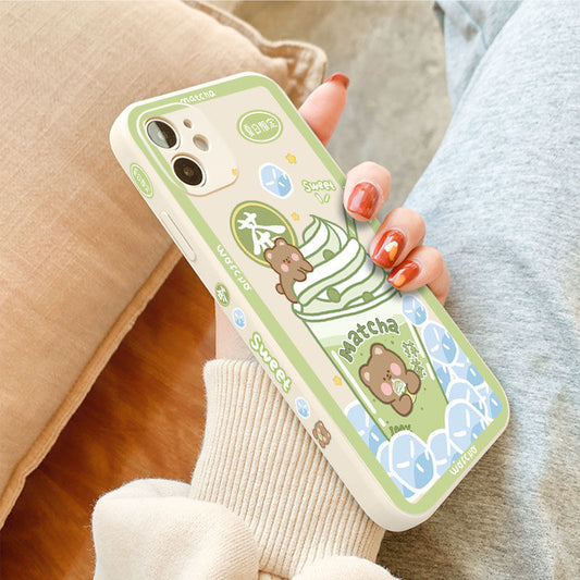 Matcha Bear Phone Case, , women clothing, matcha-bear-phone-case, , fairypeony