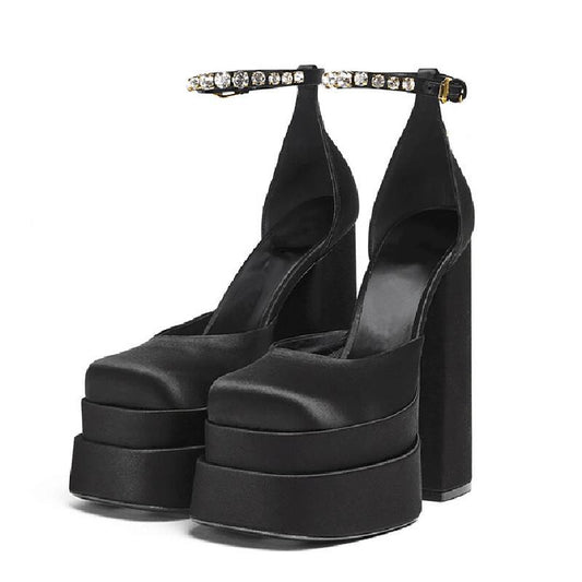 Summer Chunky Heel Hollow Sandals, , women clothing, summer-chunky-heel-hollow-sandals, , fairypeony