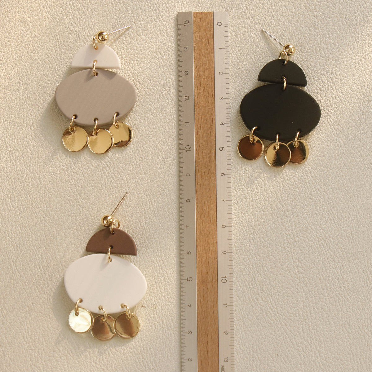 Body Clay Texture Lacquered Acrylic Earrings, , women clothing, body-clay-texture-lacquered-acrylic-earrings, , fairypeony