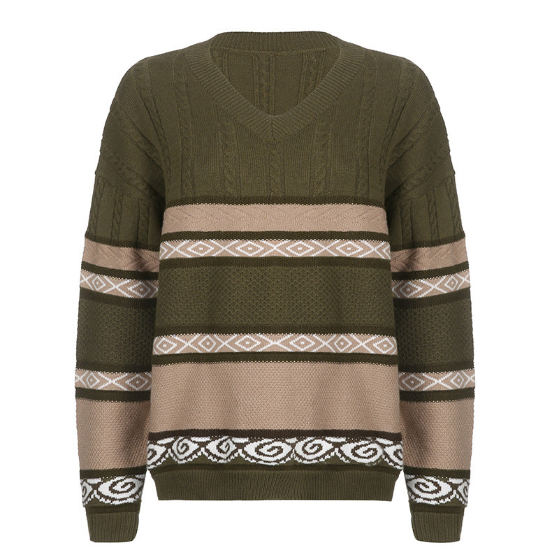 Fairygrunge Cozy Striped Downtown Sweater - fairypeony