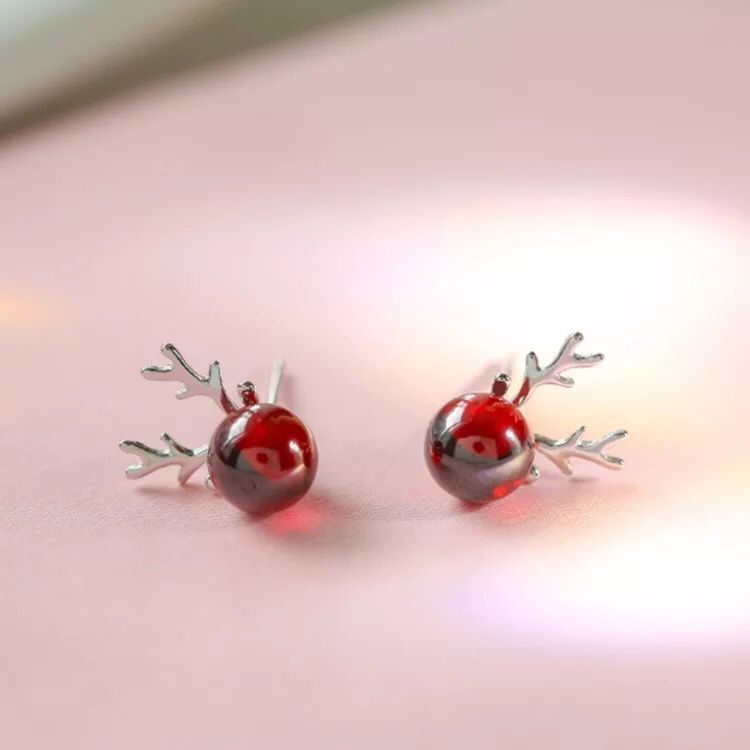 Antler Christmas Stud Earrings, , women clothing, antler-christmas-stud-earrings, , fairypeony