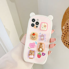 Dimensional Bear Phone Case, , women clothing, dimensional-bear-phone-case, bears, fairypeony