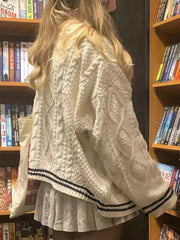 90s Aesthetic Knitted Button Cardigan - fairypeony