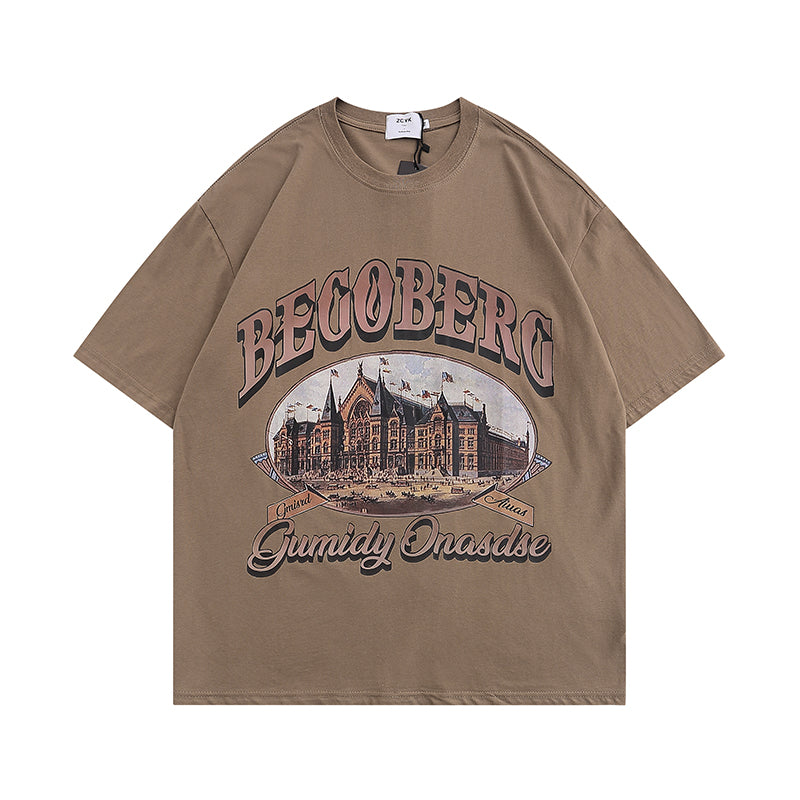 Begoberg T-shirt, , women clothing, mens-street-hip-hop-basic-round-neck-half-short-sleeve, apricot, black, coffee, L, M, S, XL, fairypeony