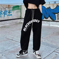 Black Energy Street Sweatpants, , women clothing, black-energy-street-sweatpants, black, grey, fairypeony