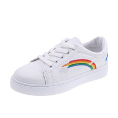 Rainbow white shoes, , women clothing, rainbow-white-shoes, , fairypeony