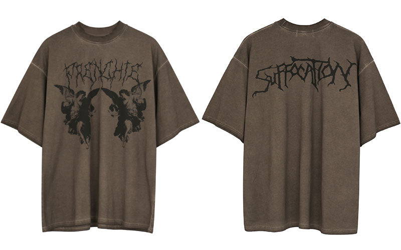 Retro Loose Street Y2k T-shirt, , women clothing, retro-loose-street-y2k-t-shirt, , fairypeony