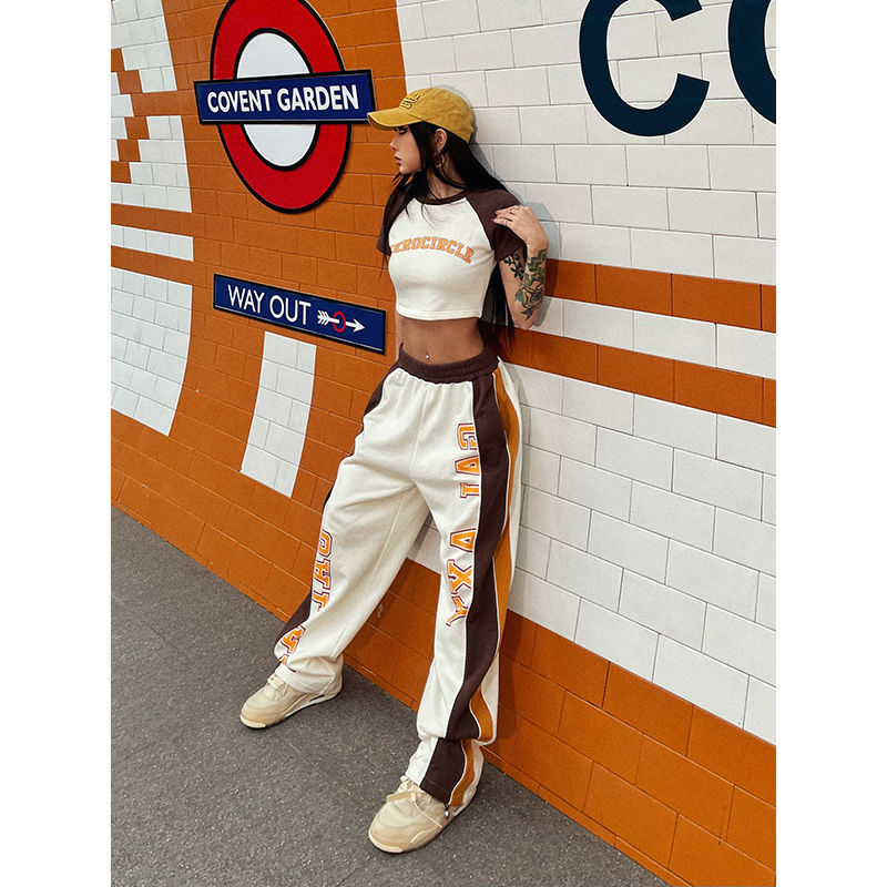 Y2K Color Block tracksuit Set - fairypeony