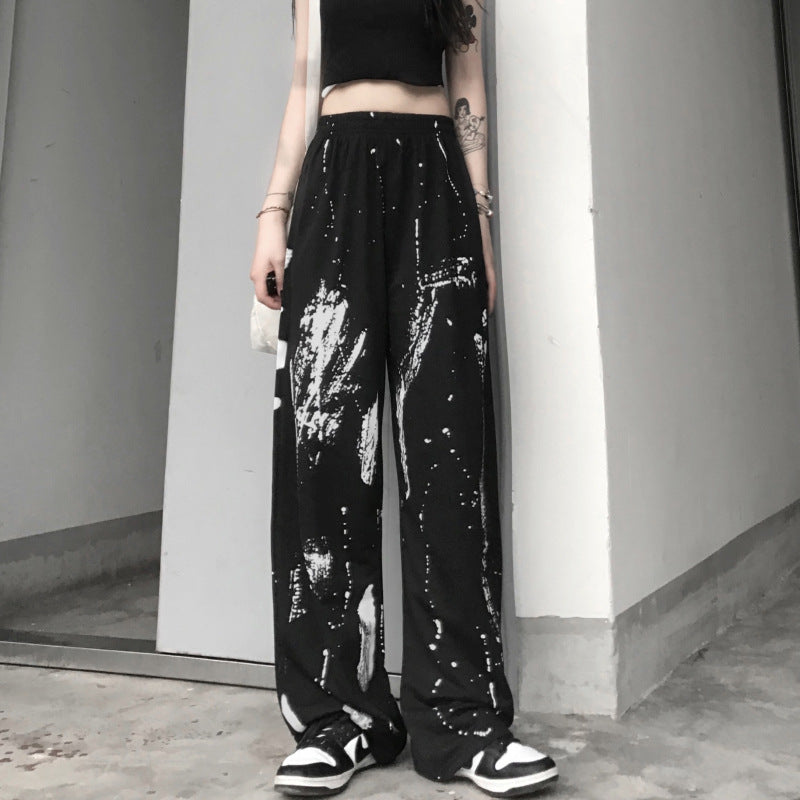 Wide Leg Pants High Waist Drape Retro, , women clothing, wide-leg-pants-high-waist-drape-retro, , fairypeony