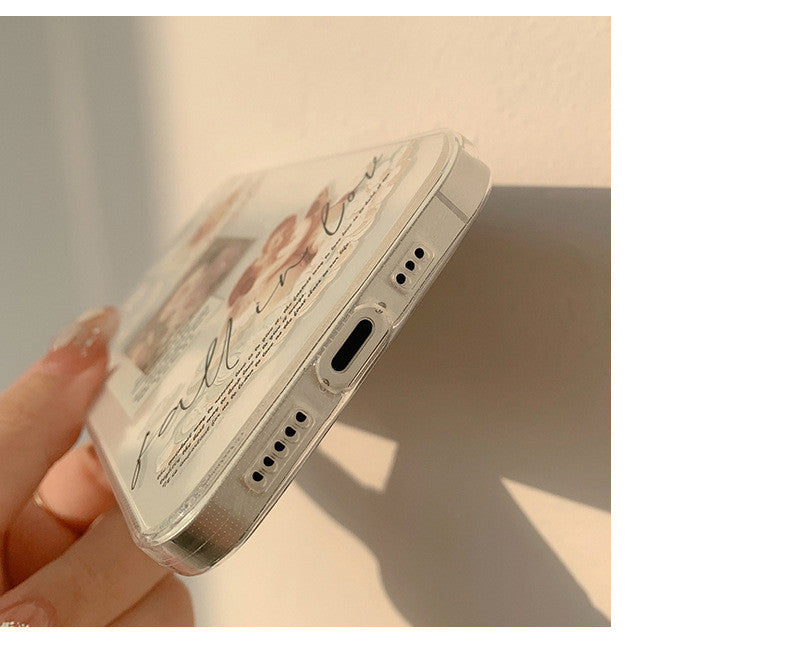 Fall in Love Angel Phone Case, , women clothing, retro-rose-angel-phone-case, , fairypeony