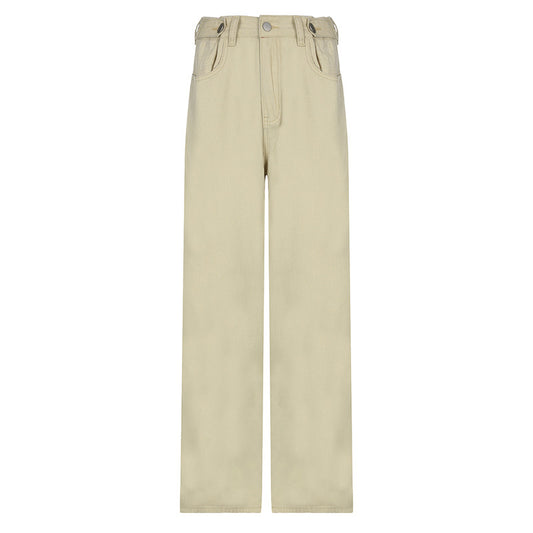 Splice Straight Leg Cargo Jeans, , women clothing, splice-straight-leg-cargo-jeans, , fairypeony