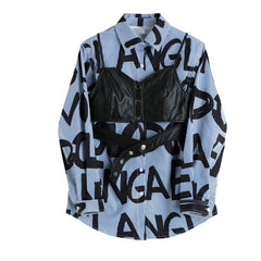 Striped Shirt Two-piece, , women clothing, striped-shirt-two-piece, , fairypeony