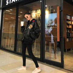 Bomber Embroidered Tiger Varsity Jacket, , women clothing, bomber-embroidered-tiger-varsity-jacket, black, fairypeony