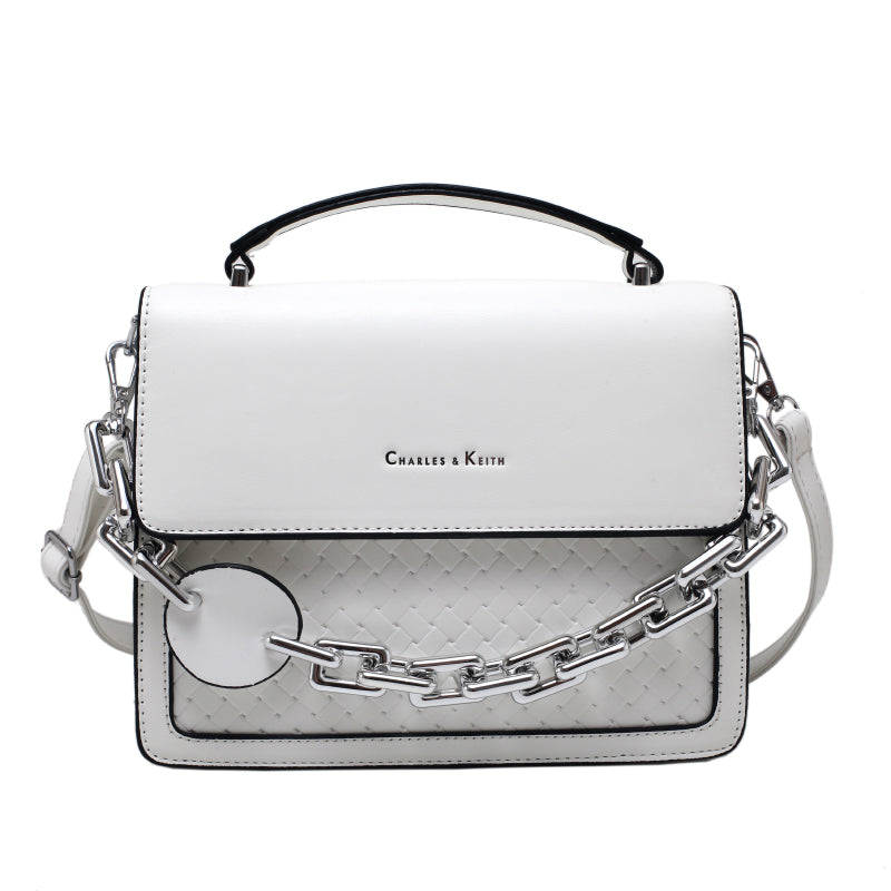 Solid Color Letter Flap Organ Crossbody Bag, , women clothing, solid-color-letter-flap-organ-crossbody-bag, , fairypeony