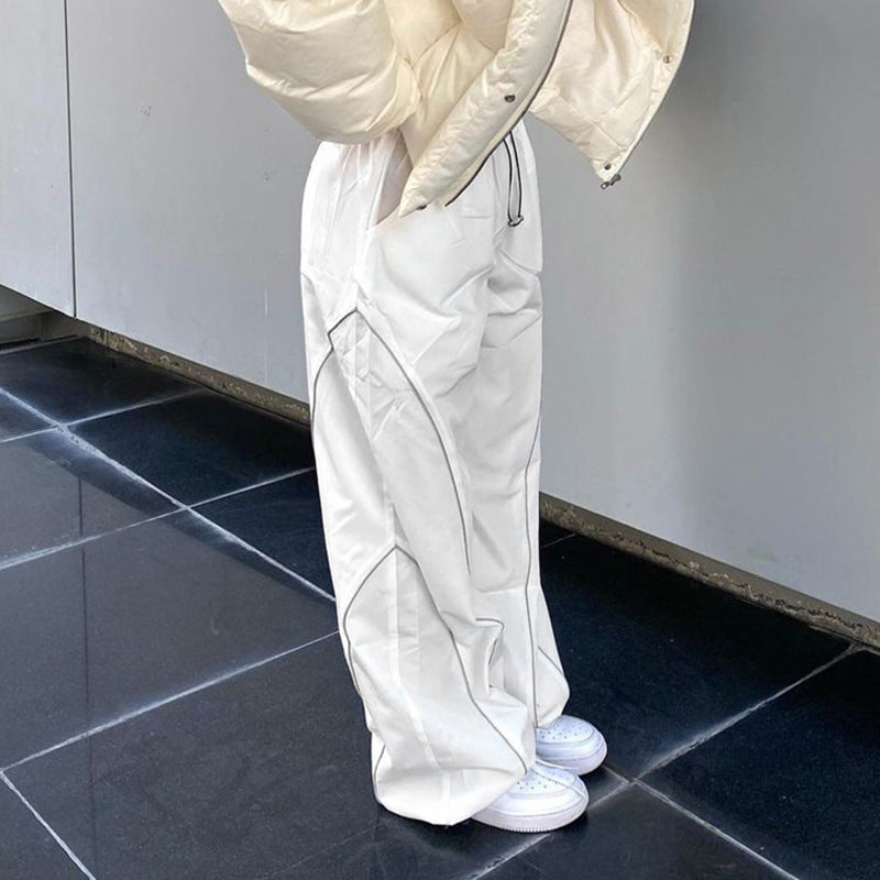 Pintuck Detail Straight Leg Pants - fairypeony